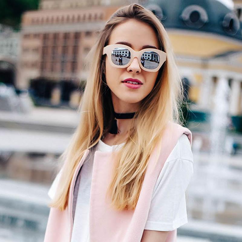 Oversize Indie Bold Frame Mirrored Lens Sunglasses 9983