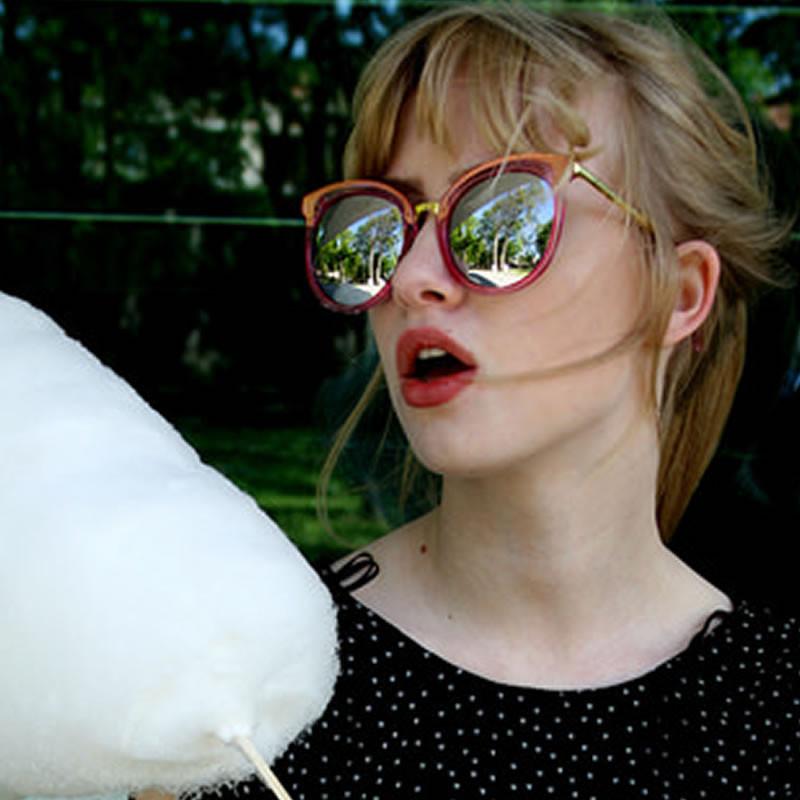 Oversize Women's Translucent Color Mirror Lens Sunglasses A247