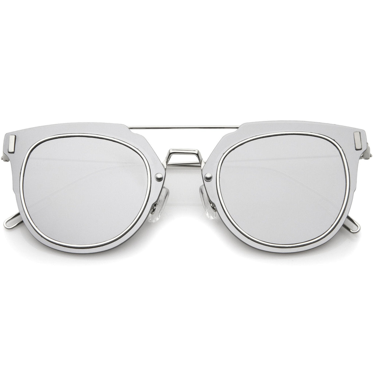 Ultra Slim Wire Frame Pantos Flat Lens Sunglasses A391
