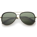 European Retro Two Tone Flat Lens Aviator Sunglasses A234