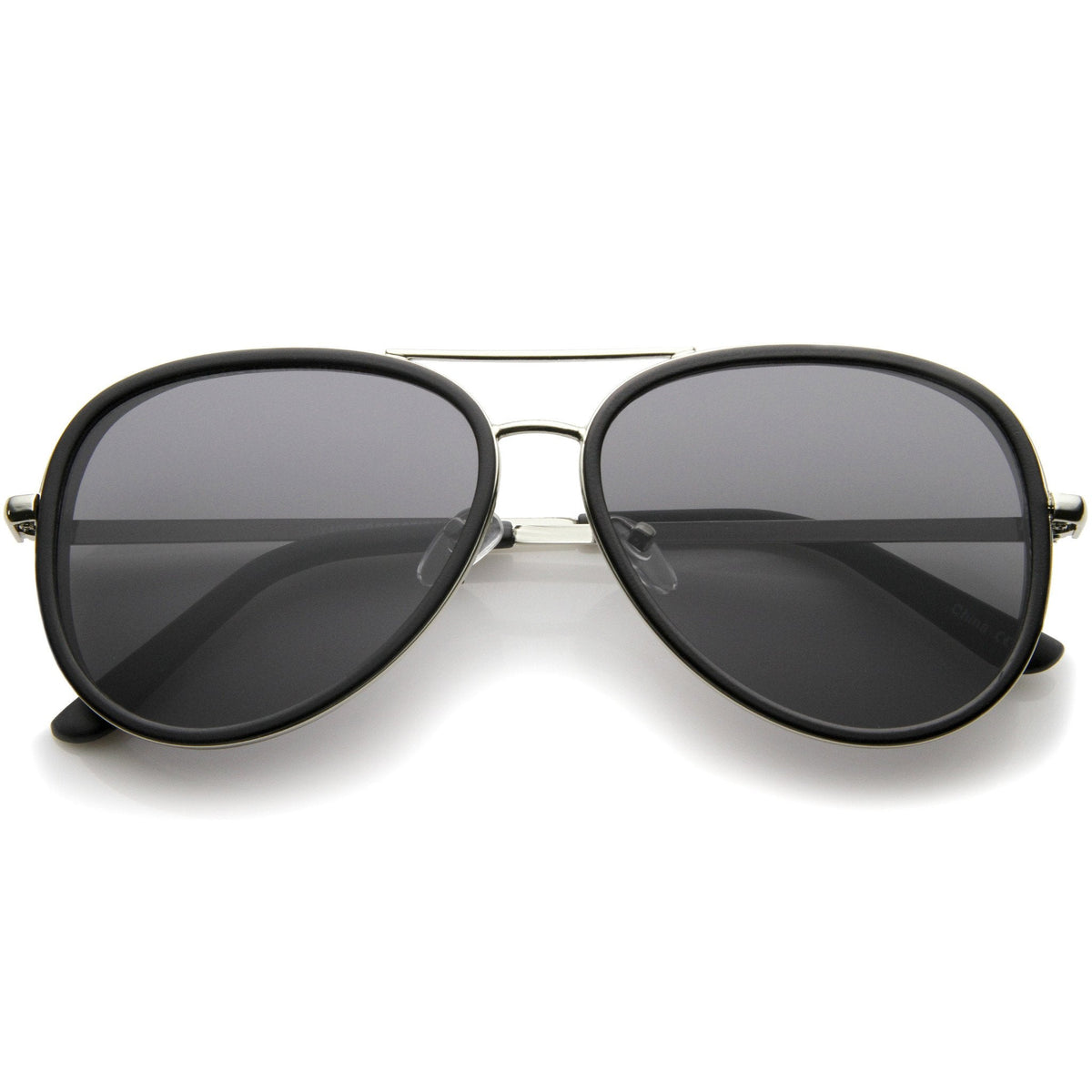 European Retro Two Tone Flat Lens Aviator Sunglasses A234