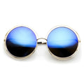 Indie Retro Dual Metal Round Mirrored Lens Sunglasses 9621