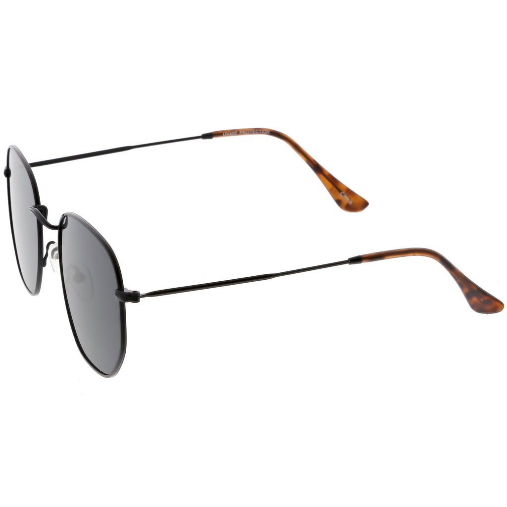 Vintage Inspired Indie Dapper Flat Hexagon Lens Sunglasses C517