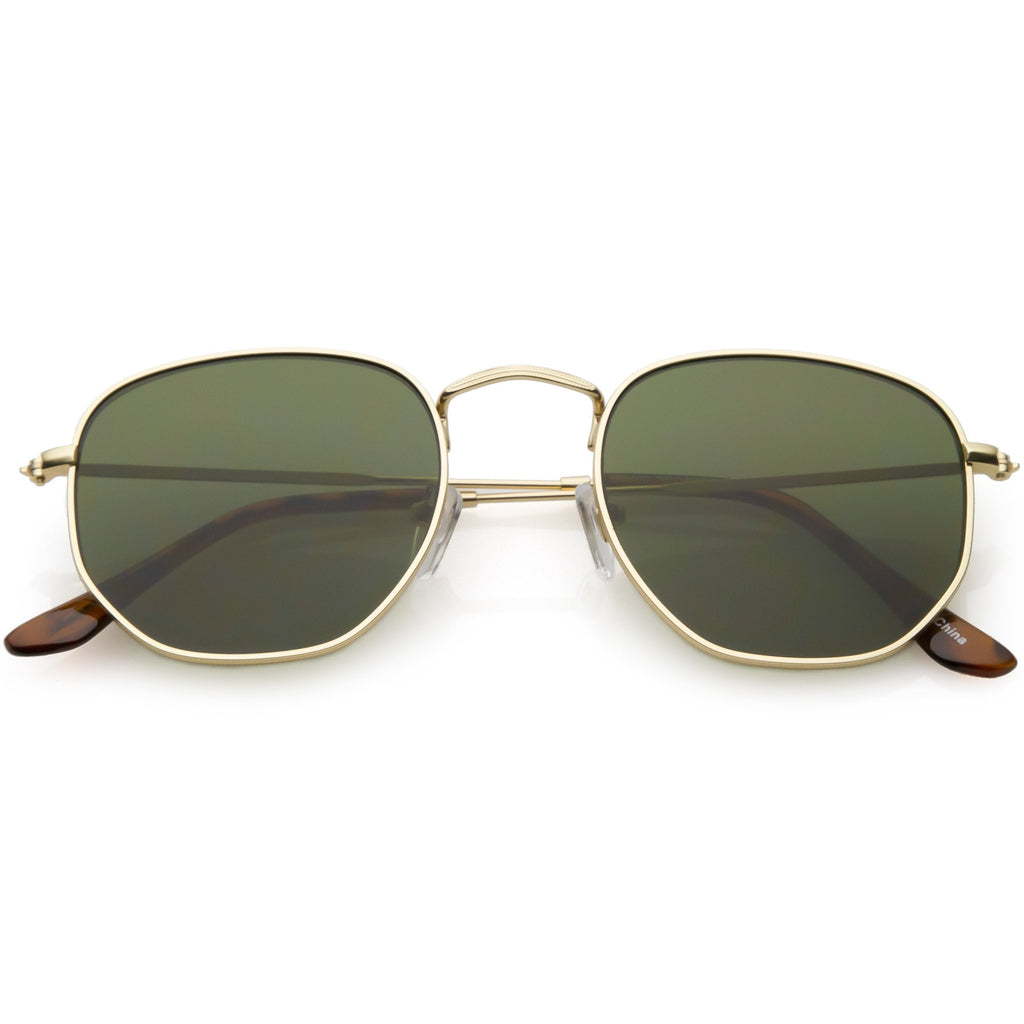 Retro Dapper Indie Modern Flat Geometric Lens Sunglasses C518