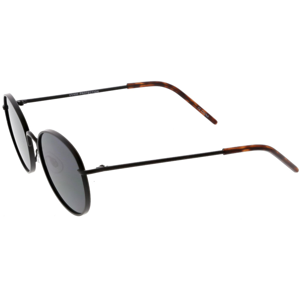Indie Round Retro Modern Flat Lens Dapper Sunglasses C519