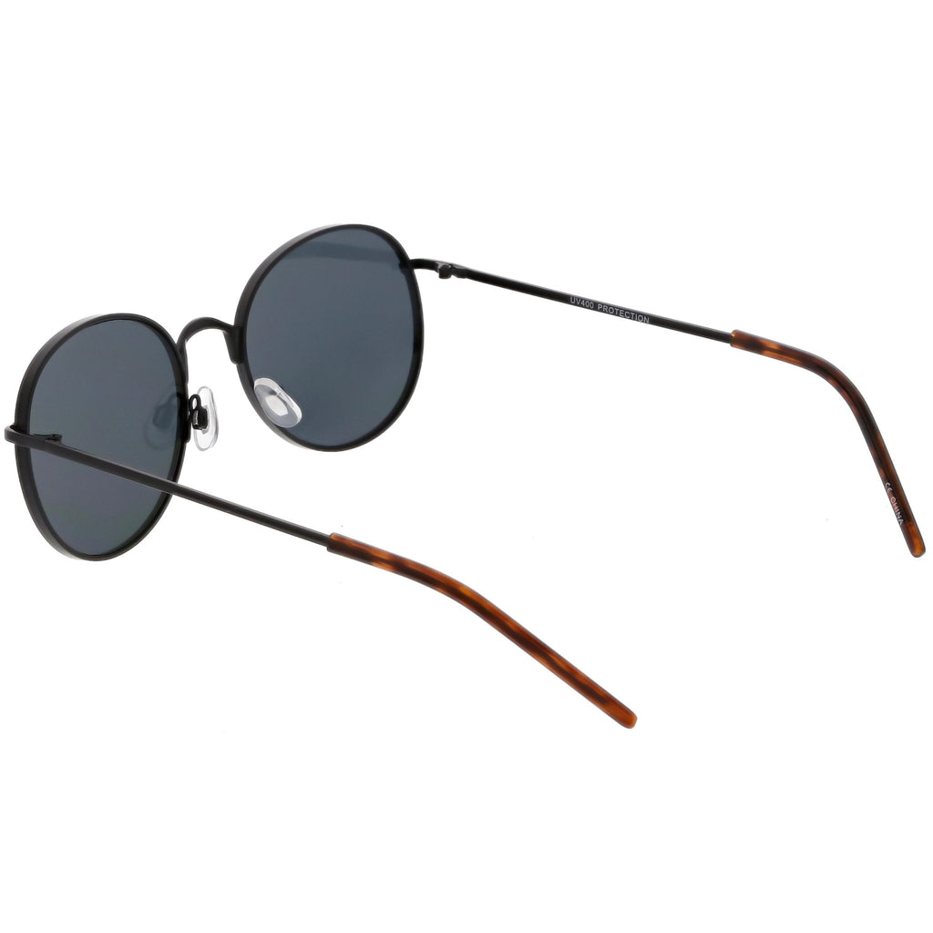 Indie Round Retro Modern Flat Lens Dapper Sunglasses C519