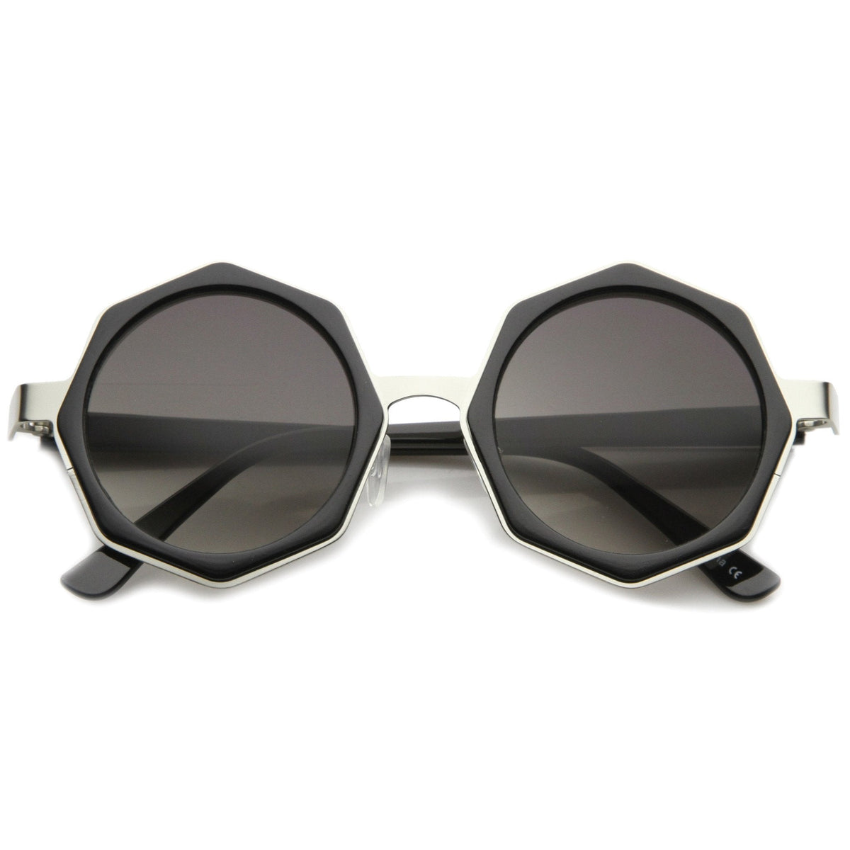 Women's Oversize Octagon Geometric Round Sunglasses A132