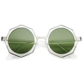 Women's Oversize Octagon Geometric Round Sunglasses A132