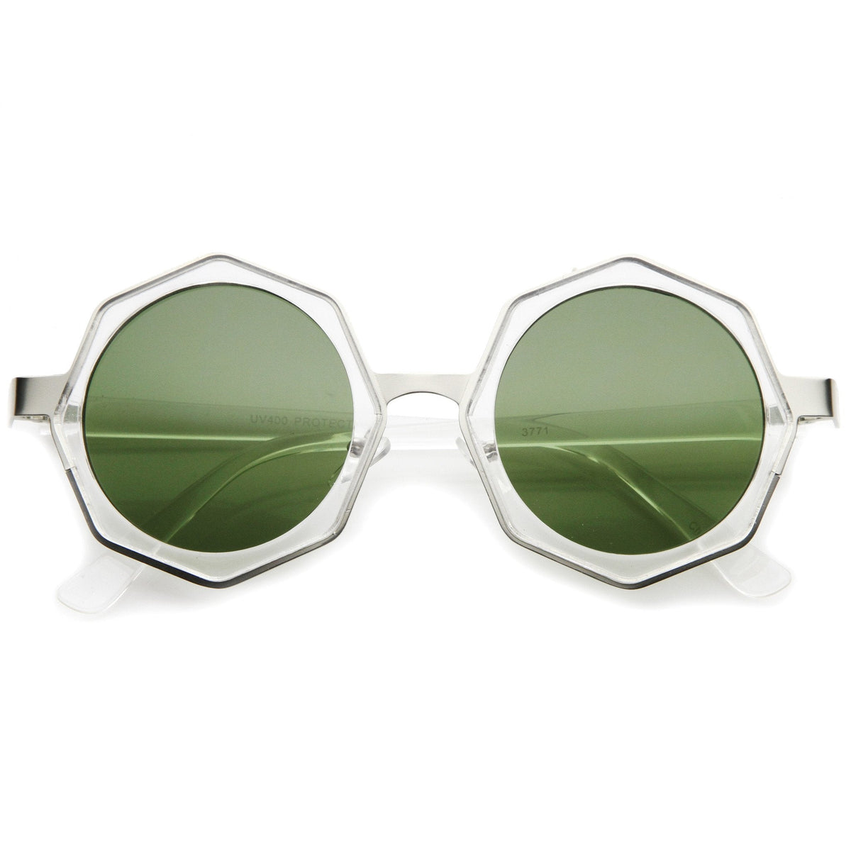 Women's Oversize Octagon Geometric Round Sunglasses A132