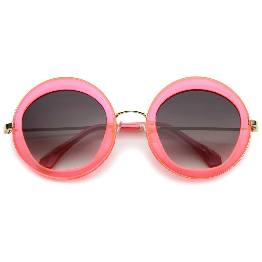 Women's Retro Penta Cut Gradient Lens Sunglasses A135