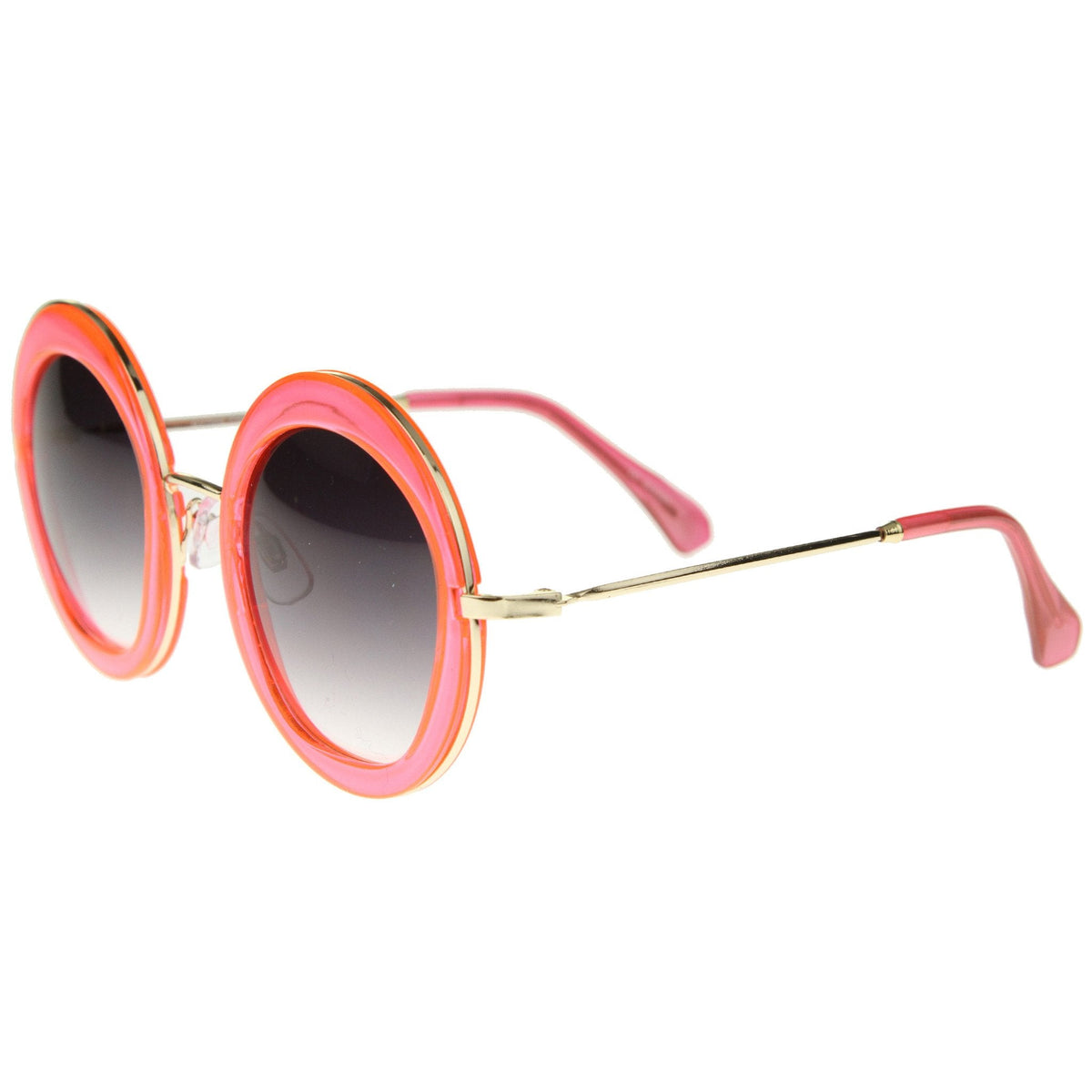 Women's Retro Penta Cut Gradient Lens Sunglasses A135