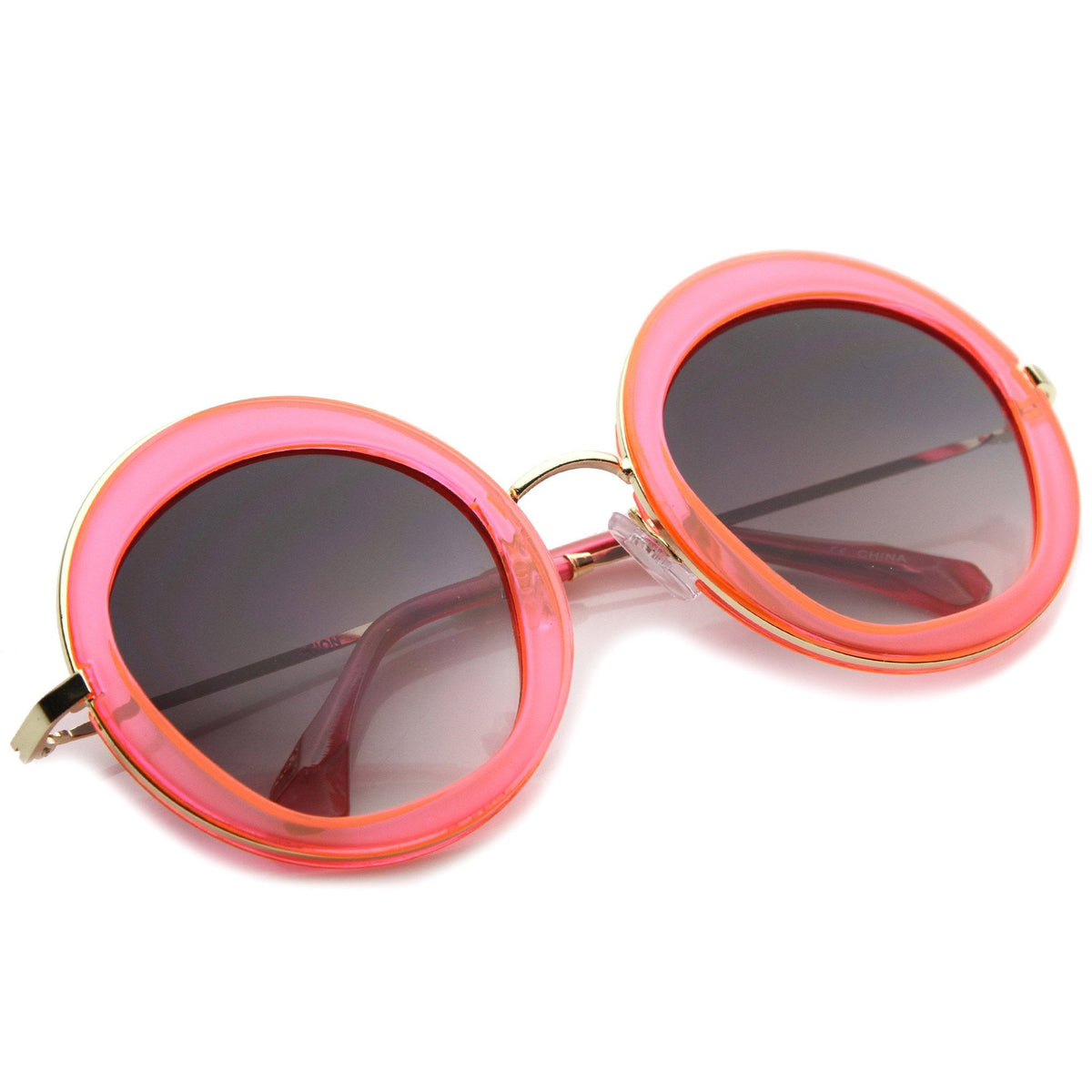 Women's Retro Penta Cut Gradient Lens Sunglasses A135