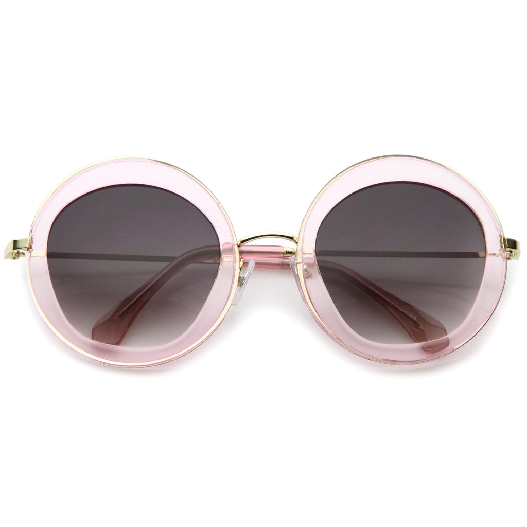 Women's Retro Penta Cut Gradient Lens Sunglasses A135