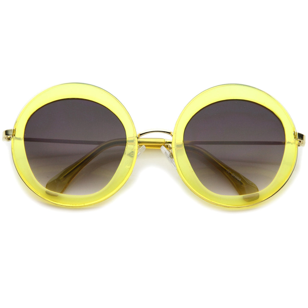 Women's Retro Penta Cut Gradient Lens Sunglasses A135