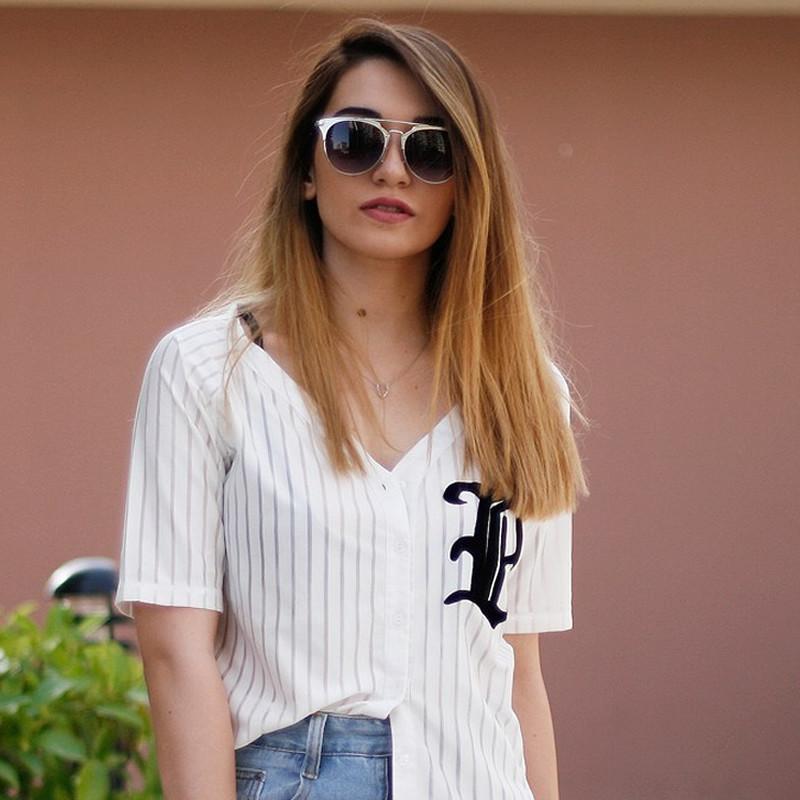 Modern Metallic Double Bridge Pantos Aviator Sunglasses A202