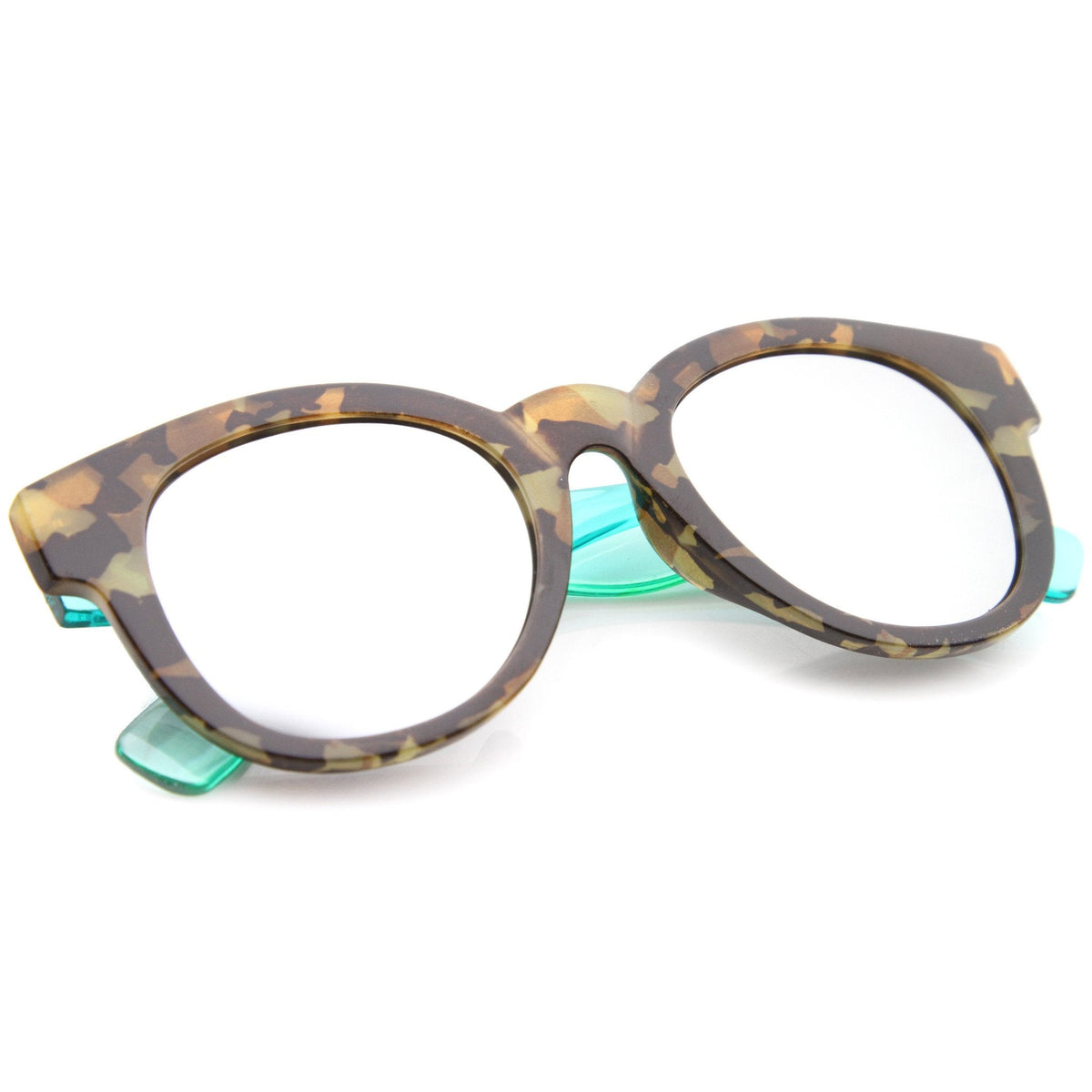 Two Toned Translucent Marble Print Mirrored Lens Sunglasses A094