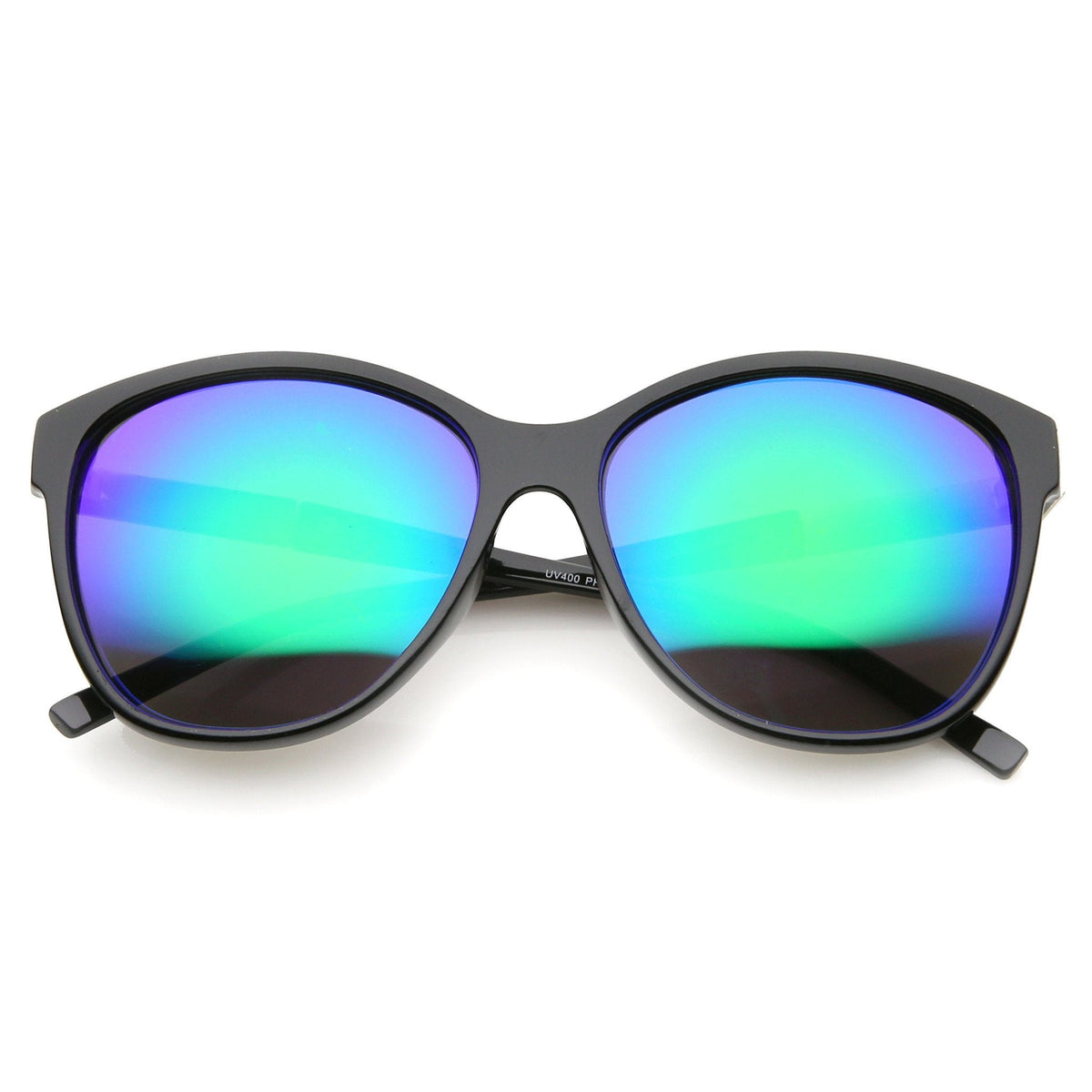 Women's Color Mirrored Lens Cat Eye Sunglasses A157