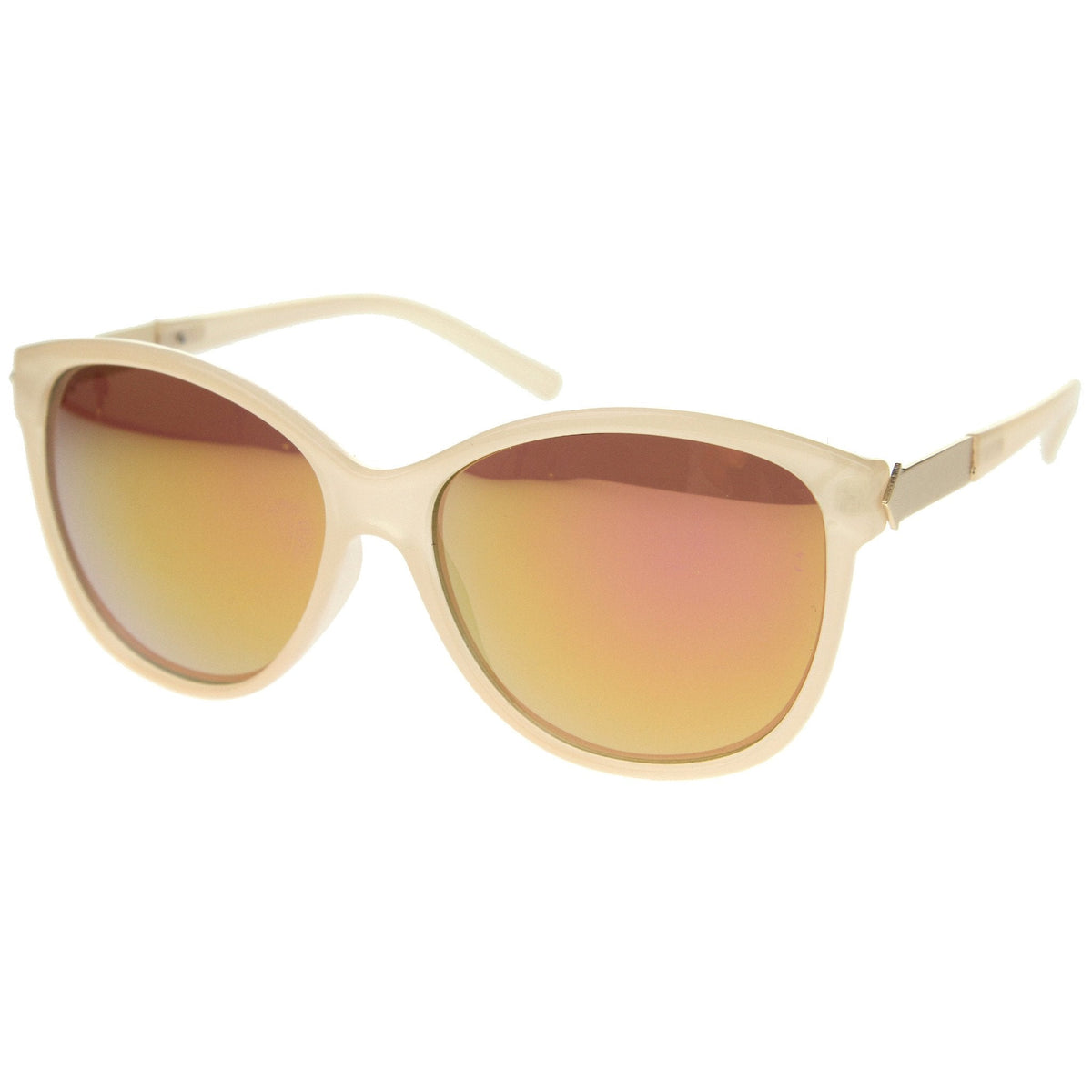 Women's Color Mirrored Lens Cat Eye Sunglasses A157