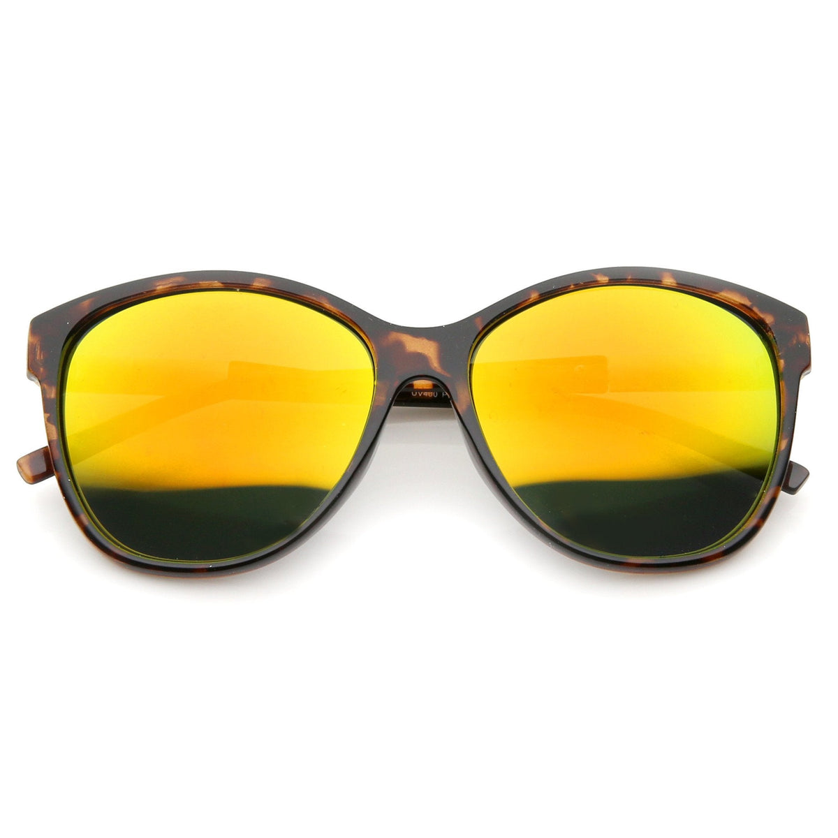 Women's Color Mirrored Lens Cat Eye Sunglasses A157