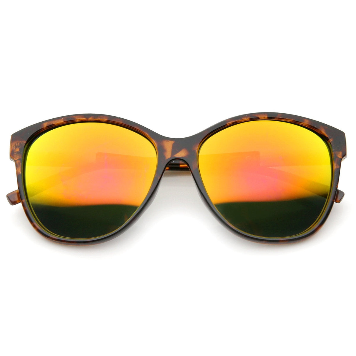Women's Color Mirrored Lens Cat Eye Sunglasses A157