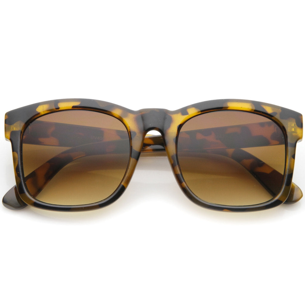 Retro Bold Horned Rim Shallow Frame Sunglasses A158