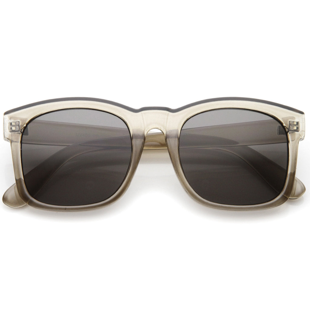 Retro Bold Horned Rim Shallow Frame Sunglasses A158