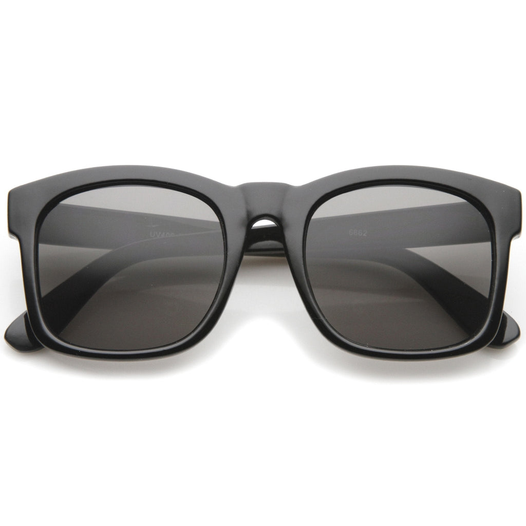 Retro Bold Horned Rim Shallow Frame Sunglasses A158