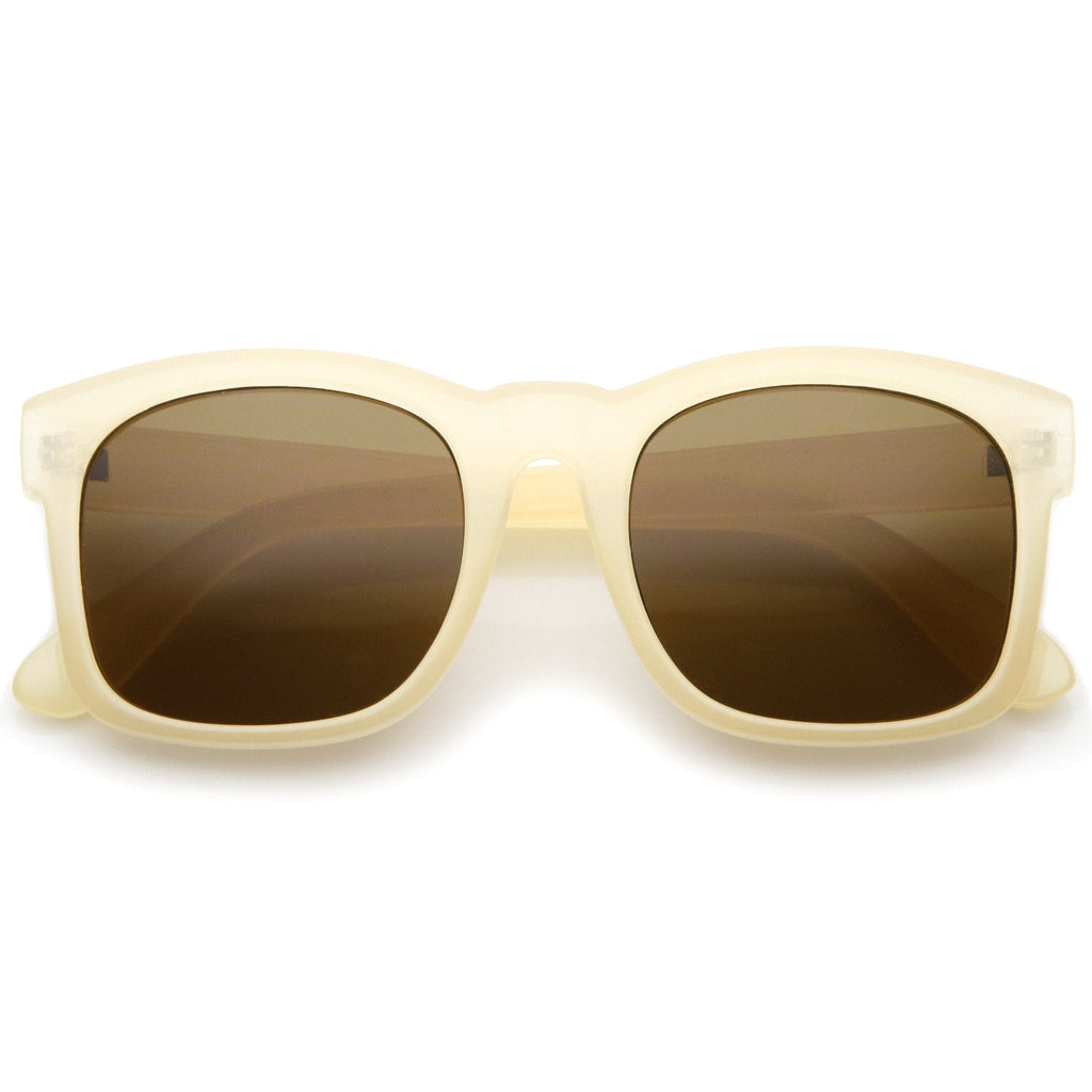 Retro Bold Horned Rim Shallow Frame Sunglasses A158