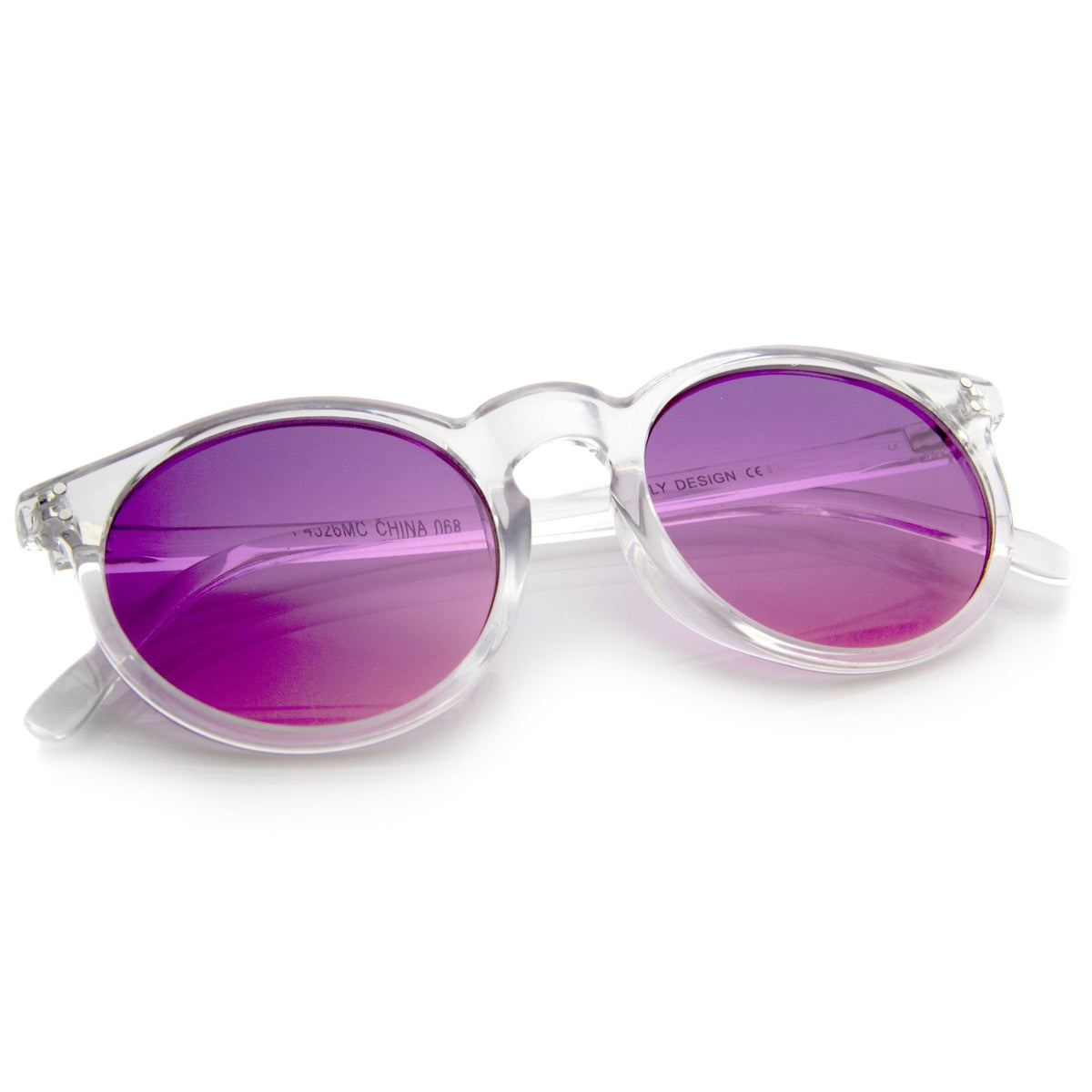 Retro Modern Crystal Frame Burned Lens Sunglasses A297