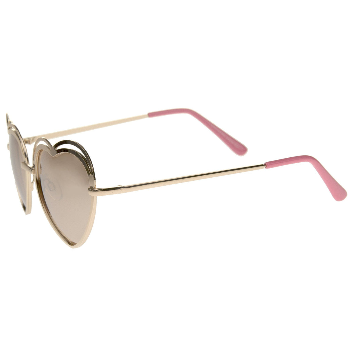 Women's Indie Heart Shape Laser Cut Sunglasses A299