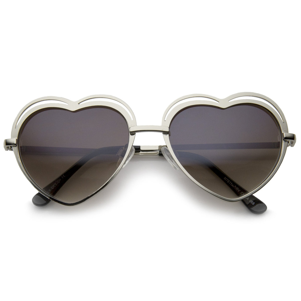 Women's Indie Heart Shape Laser Cut Sunglasses A299