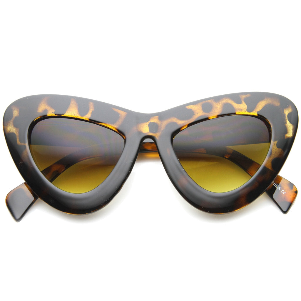 Women's Retro Bold Chunky Cat Eye Sunglasses A098