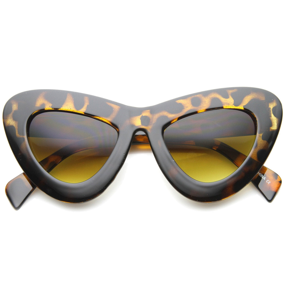 Women's Retro Bold Chunky Cat Eye Sunglasses A098