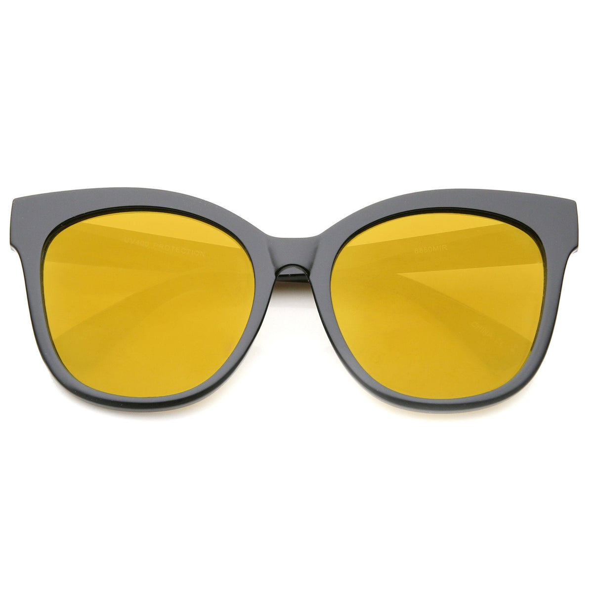 Oversize Women's Mirrored Flat Lens Cat Eye Sunglasses A337
