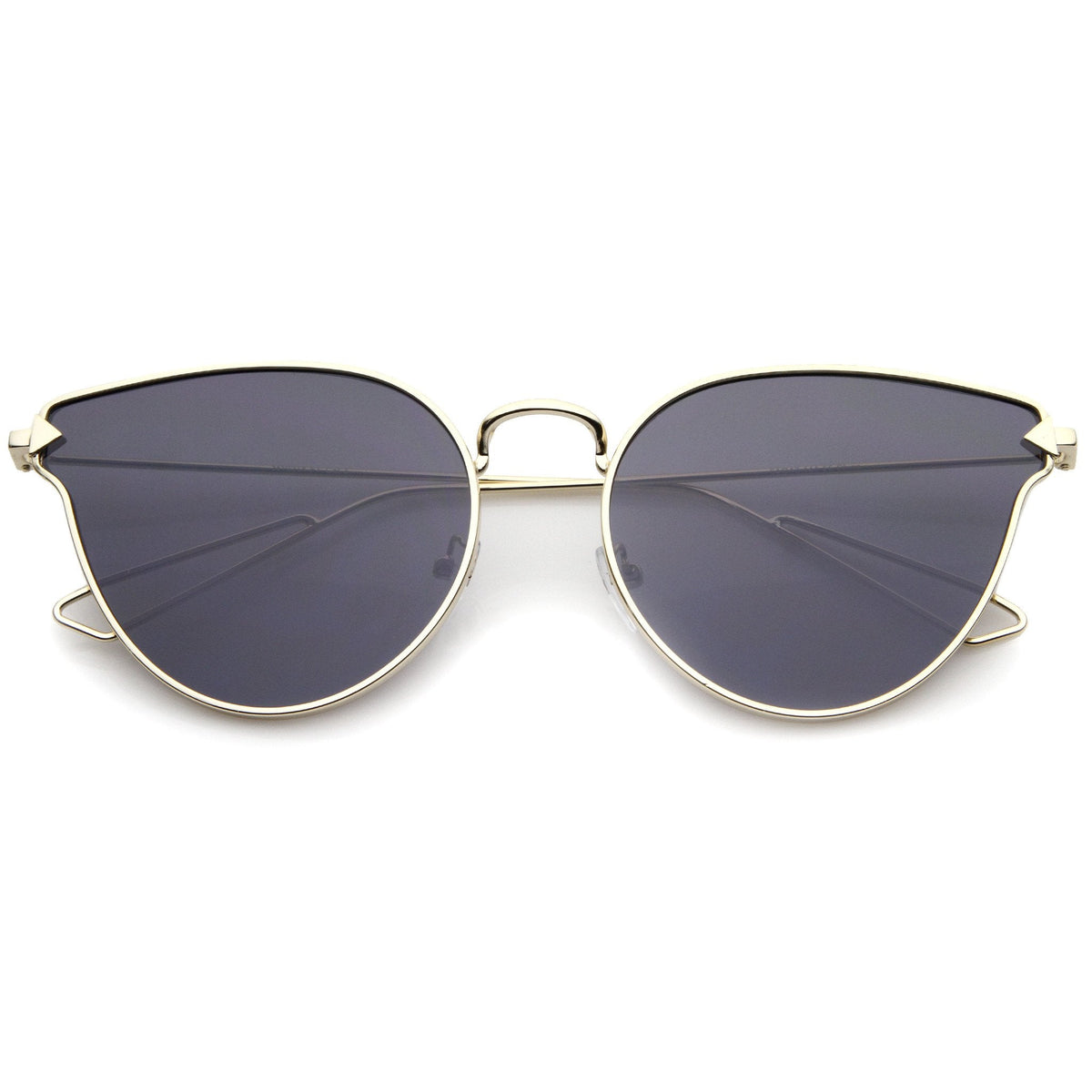Women's Flat Lens Arrow Temple Cat Eye Sunglasses A804