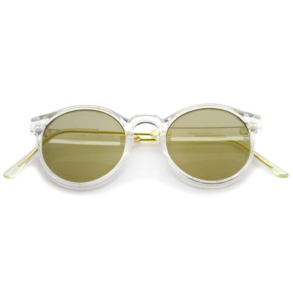 Crystal Clear Round P3 Mirror Lens Sunglasses A464