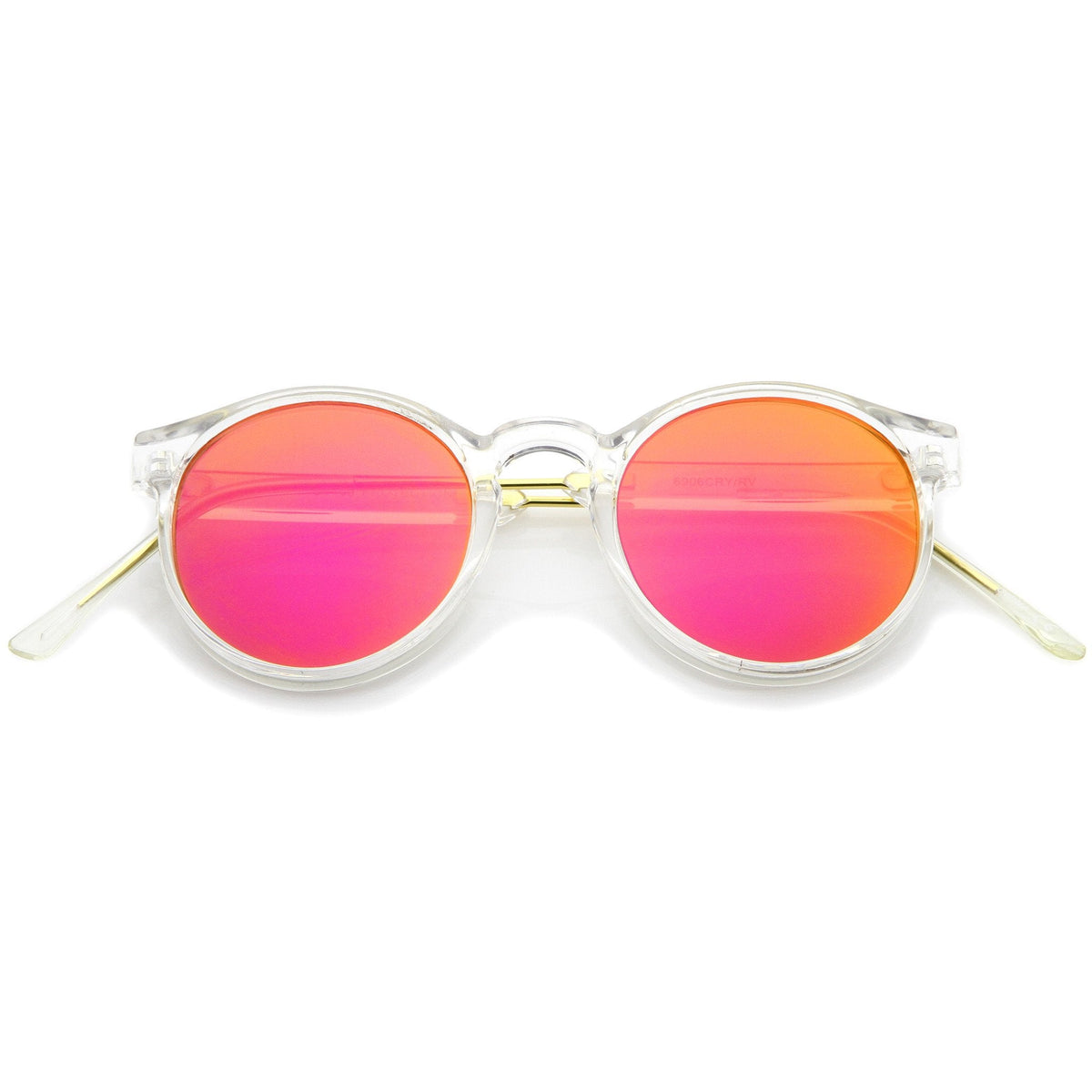 Crystal Clear Round P3 Mirror Lens Sunglasses A464