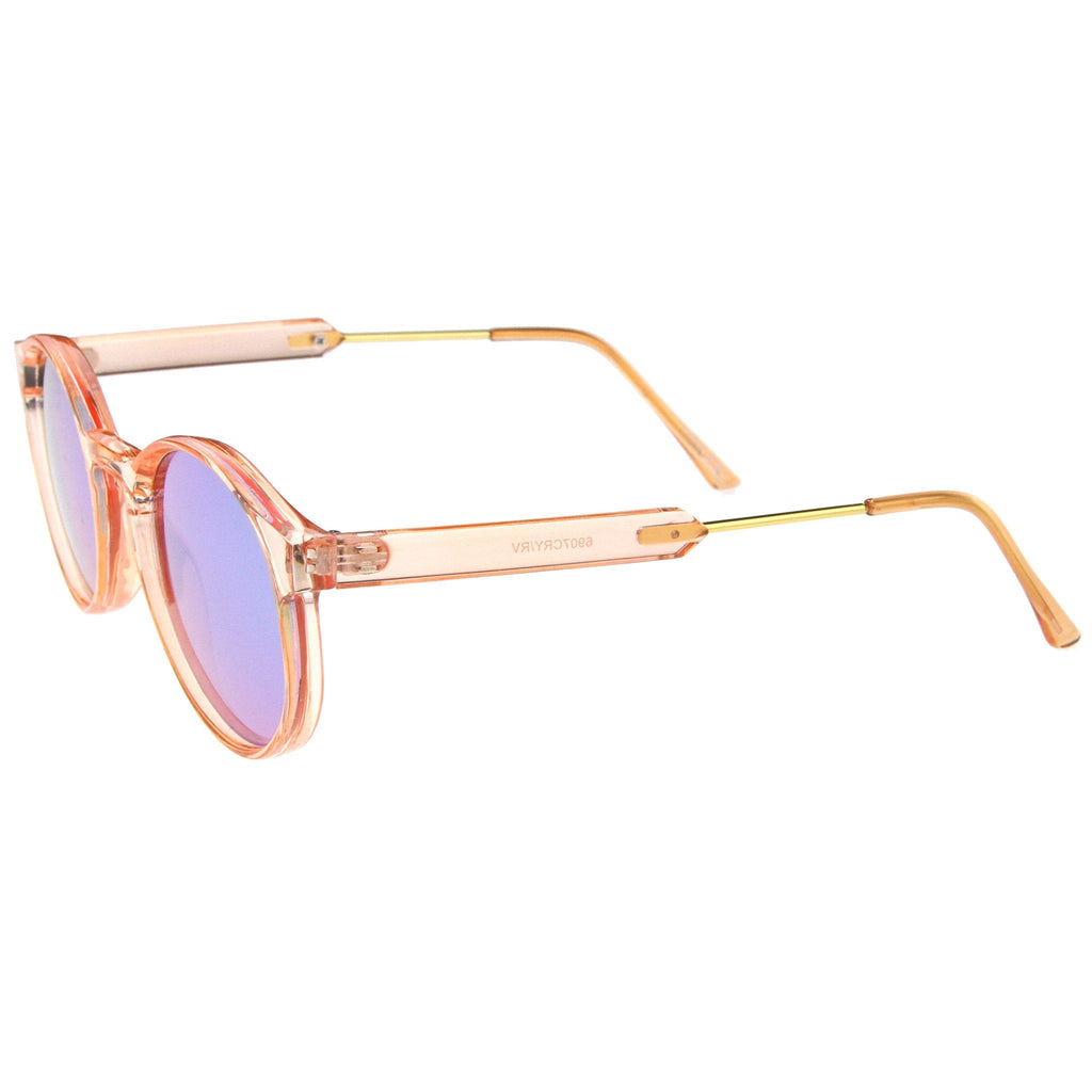 Retro Translucent Round P3 Color Mirror Lens Sunglasses A465
