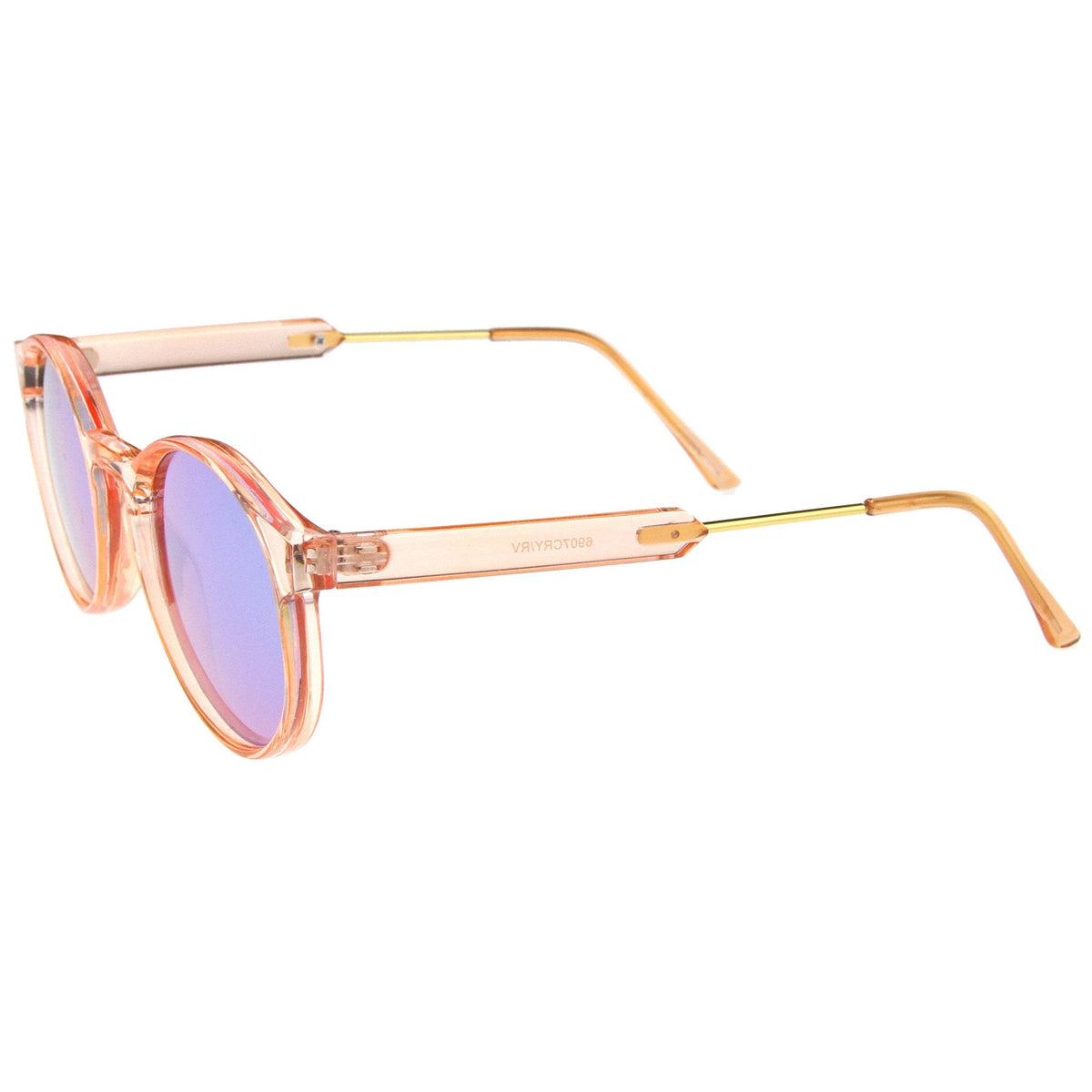 Retro Translucent Round P3 Color Mirror Lens Sunglasses A465