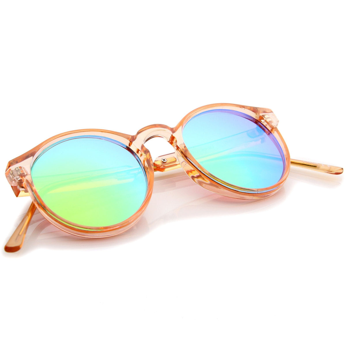 Retro Translucent Round P3 Color Mirror Lens Sunglasses A465