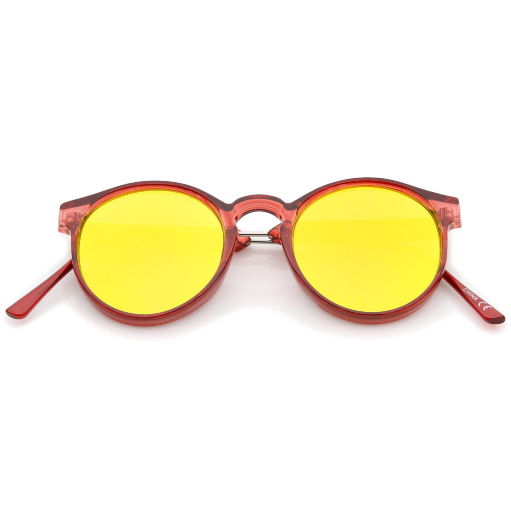 Retro Translucent Round P3 Color Mirror Lens Sunglasses A465