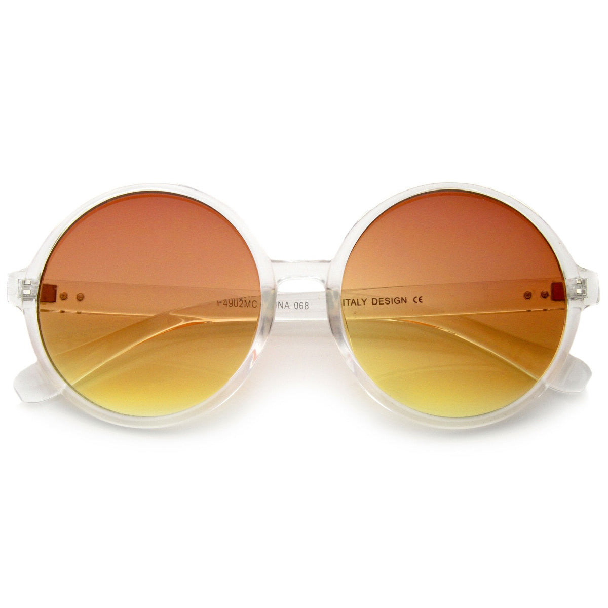 Disco Transparent Color Gradient Lens Round Sunglasses A314