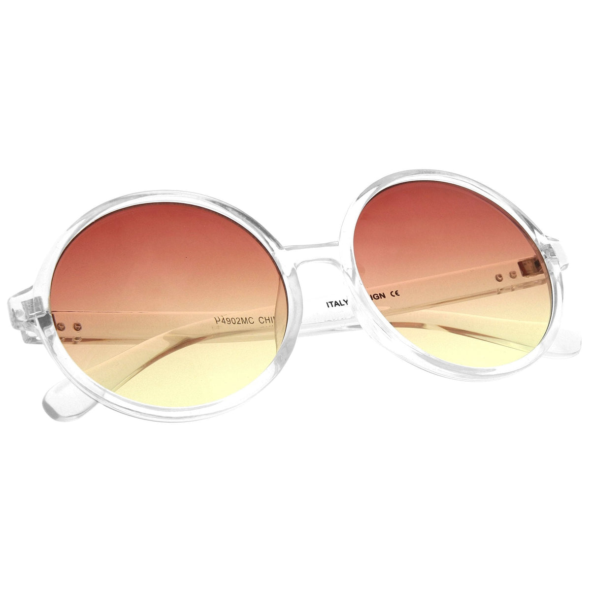 Disco Transparent Color Gradient Lens Round Sunglasses A314