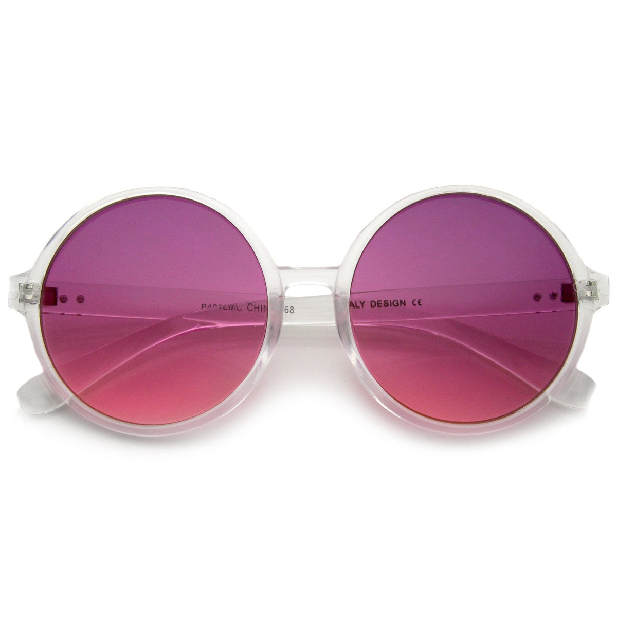Disco Transparent Color Gradient Lens Round Sunglasses A314