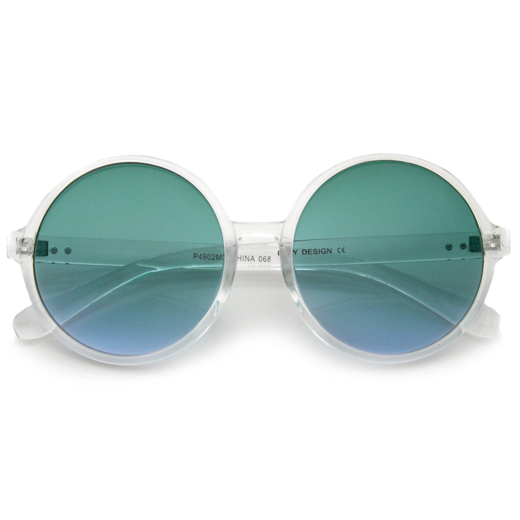 Disco Transparent Color Gradient Lens Round Sunglasses A314