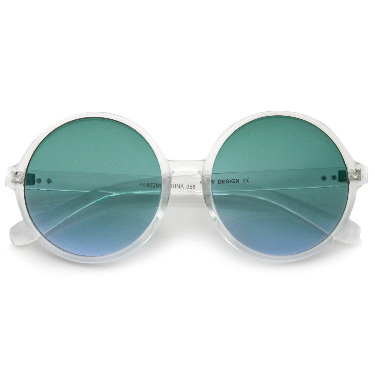 Disco Transparent Color Gradient Lens Round Sunglasses A314