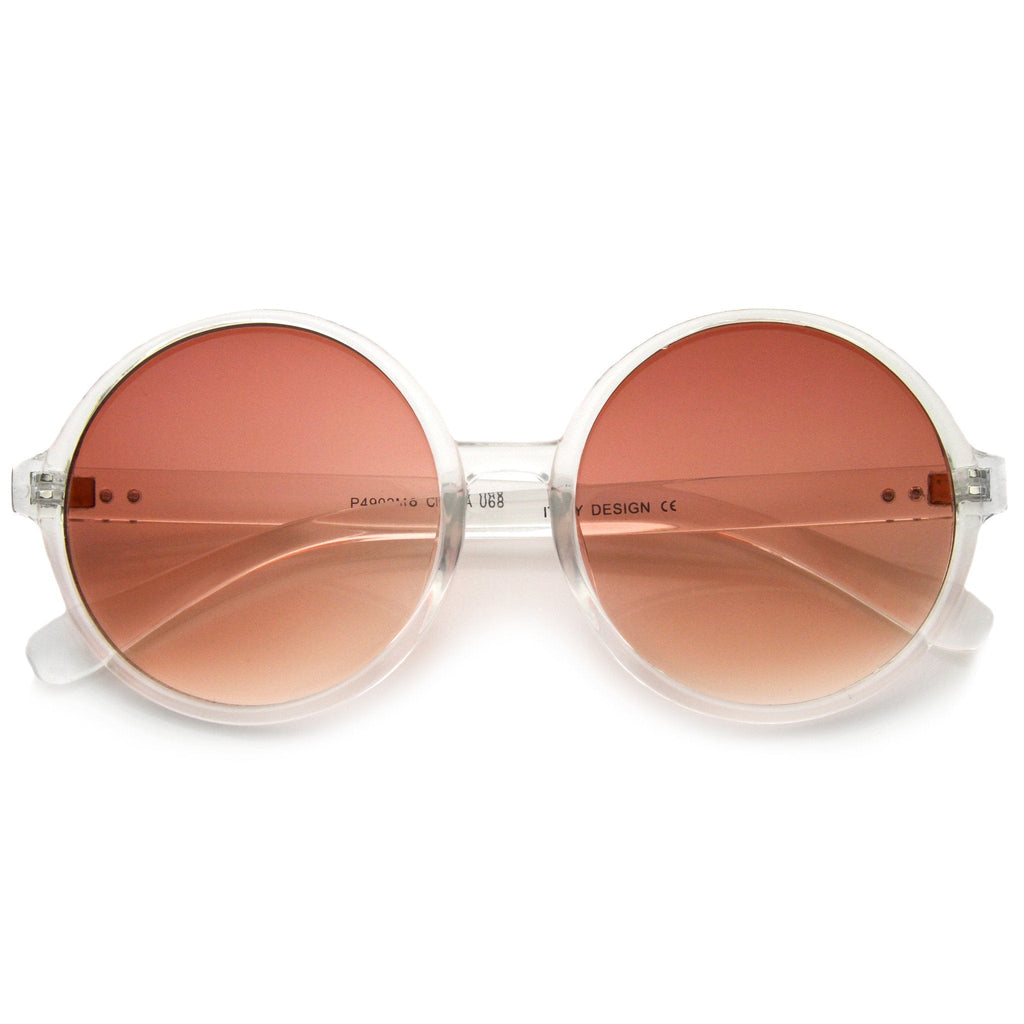 Disco Transparent Color Gradient Lens Round Sunglasses A314