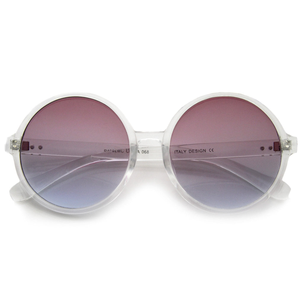 Disco Transparent Color Gradient Lens Round Sunglasses A314