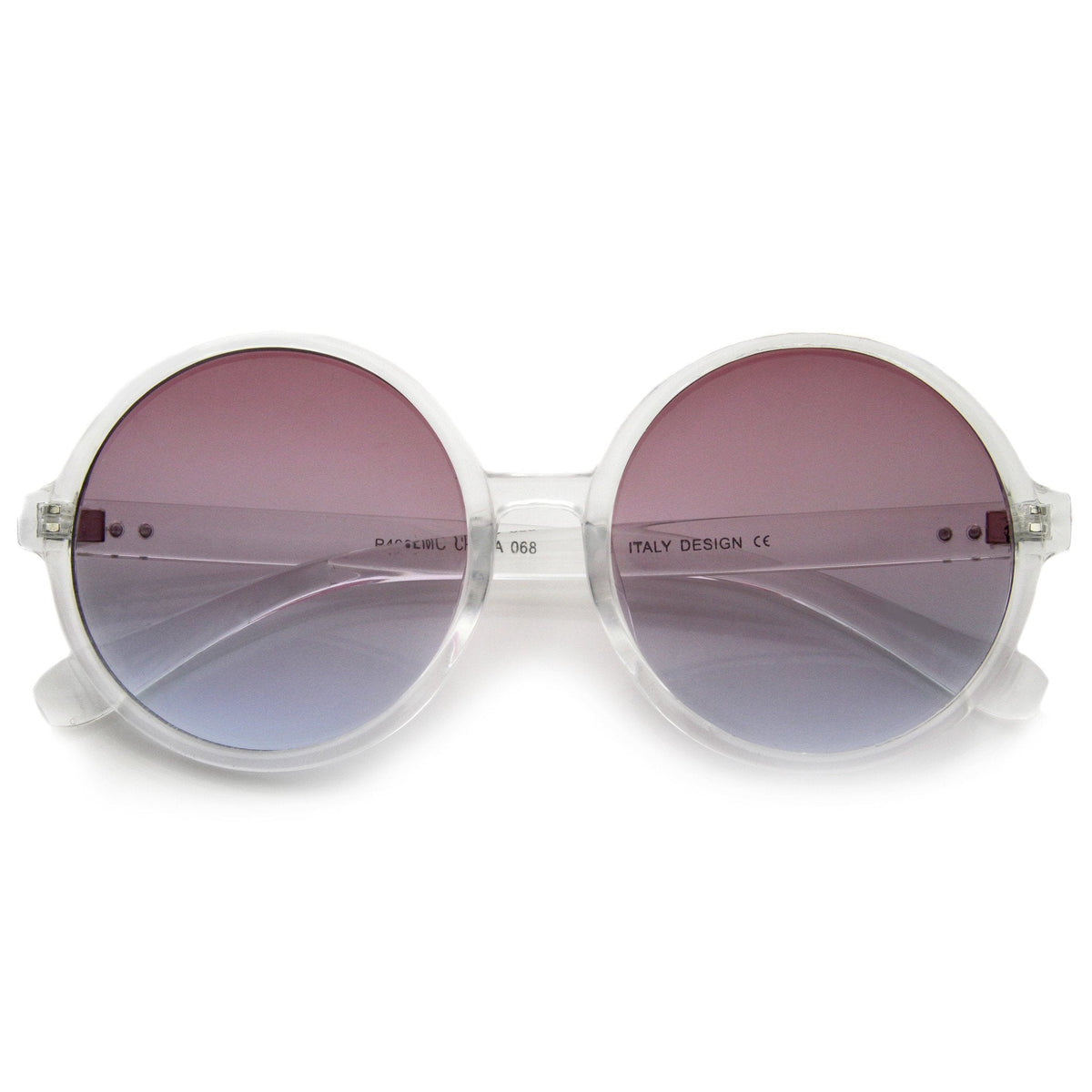 Disco Transparent Color Gradient Lens Round Sunglasses A314