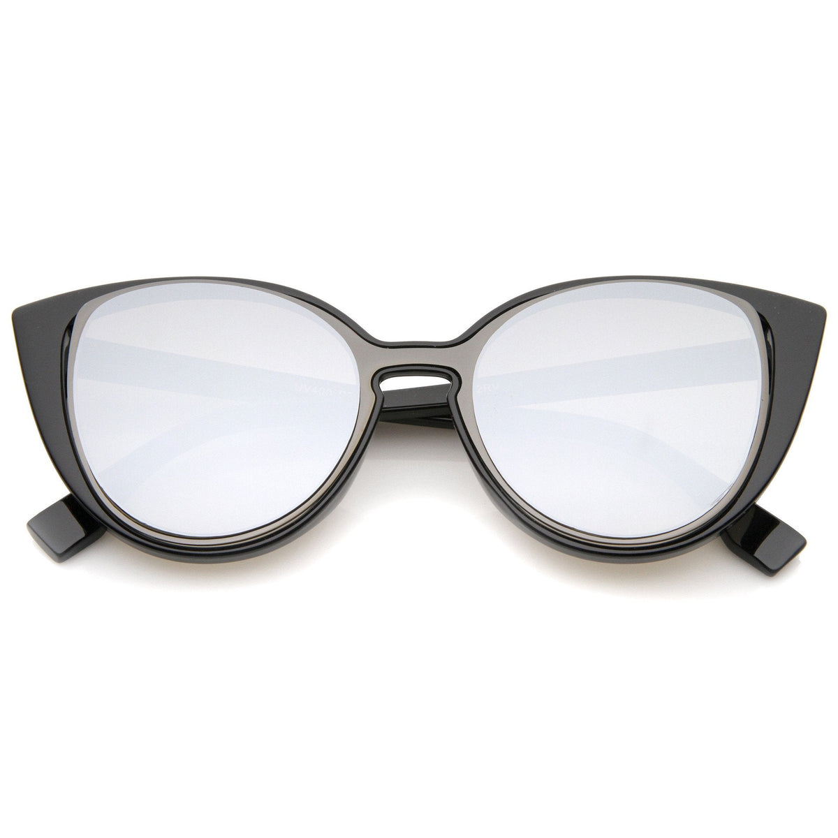 Unique Women's Laser Cut Insert Cay Eye Sunglasses A488